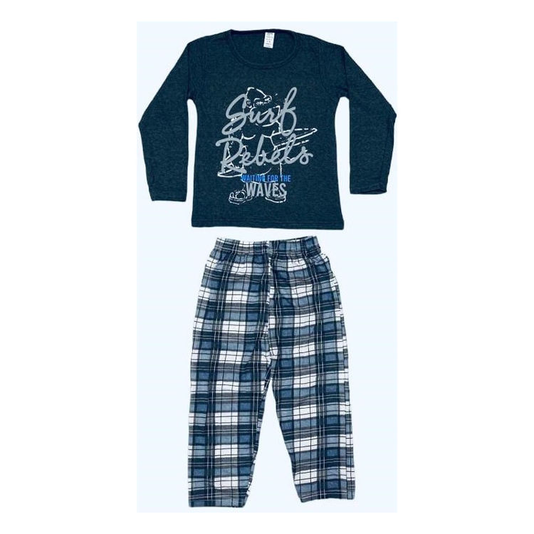 Picture of 12690 BOYS TWO PIECE 100% COTTON LONGSLEEVE PYJAMA